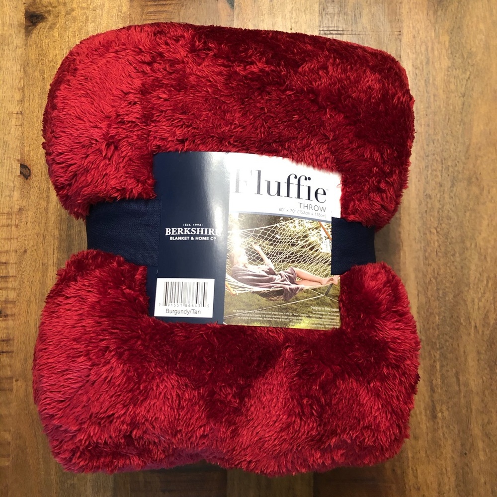 Berkshire Blanket & Home Co. burgundy throw. New